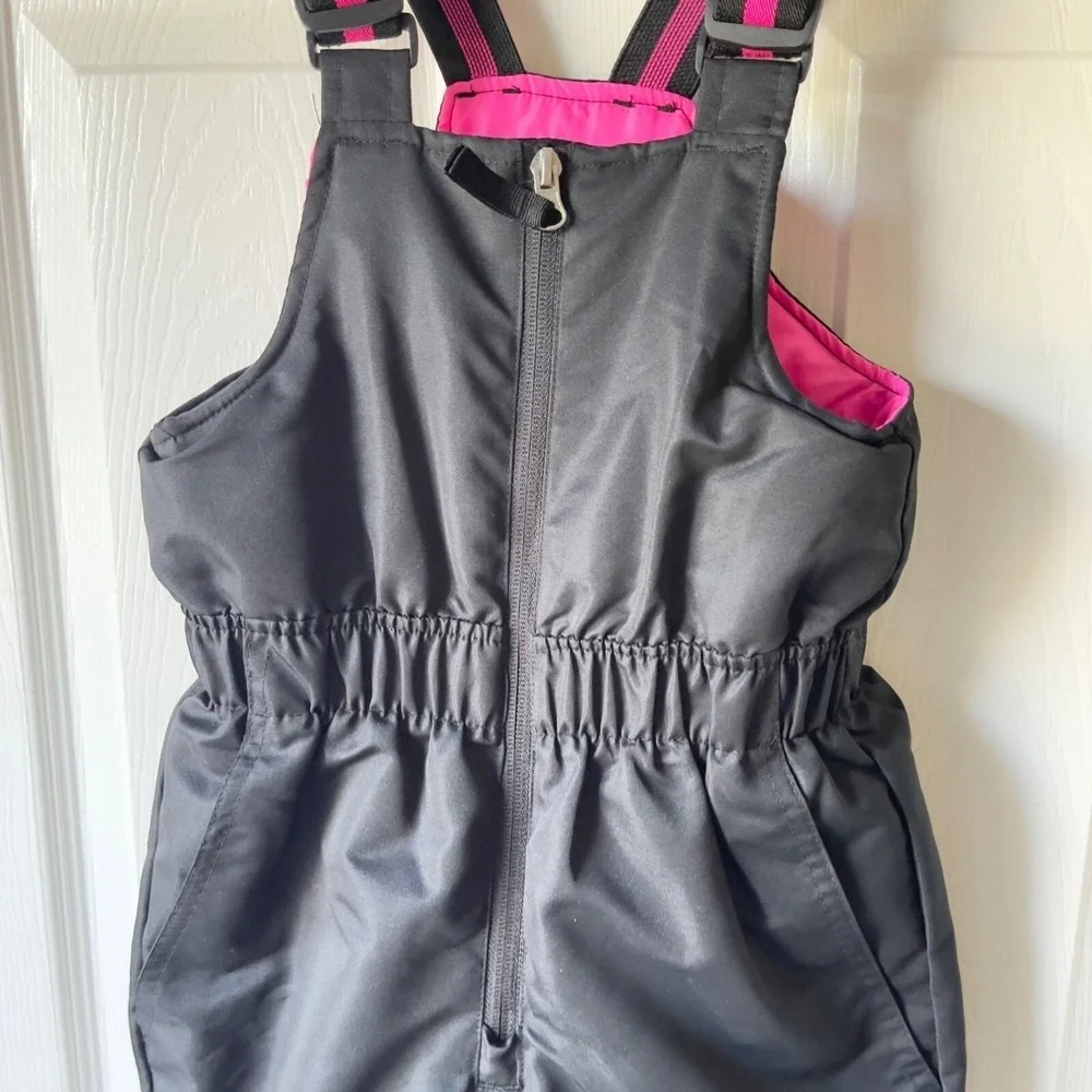 Swiss Tech Snow Pants Girls 5 Insulated Adjustable Bib Overalls Ski Snow Black